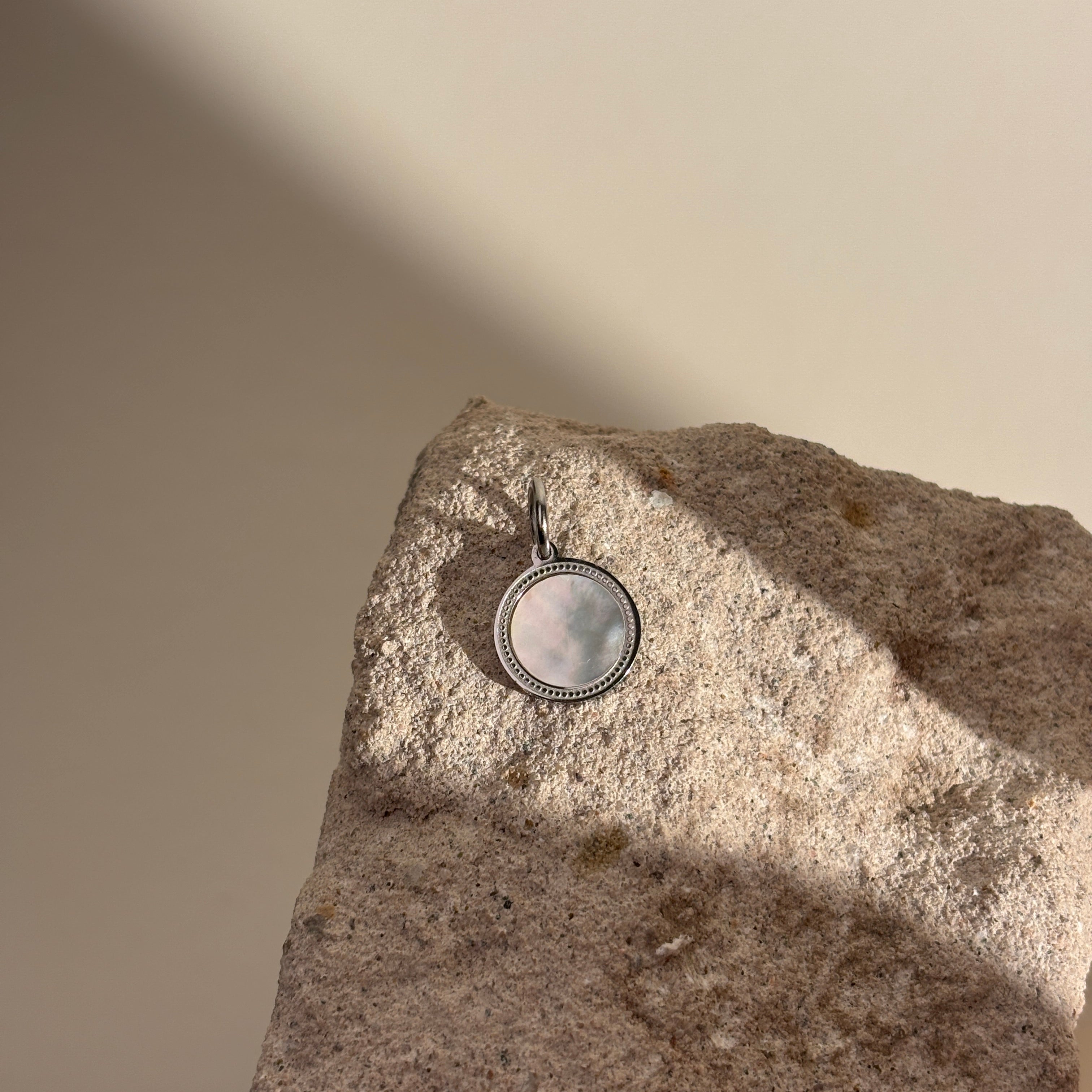 Anhänger Perlmutt Coin