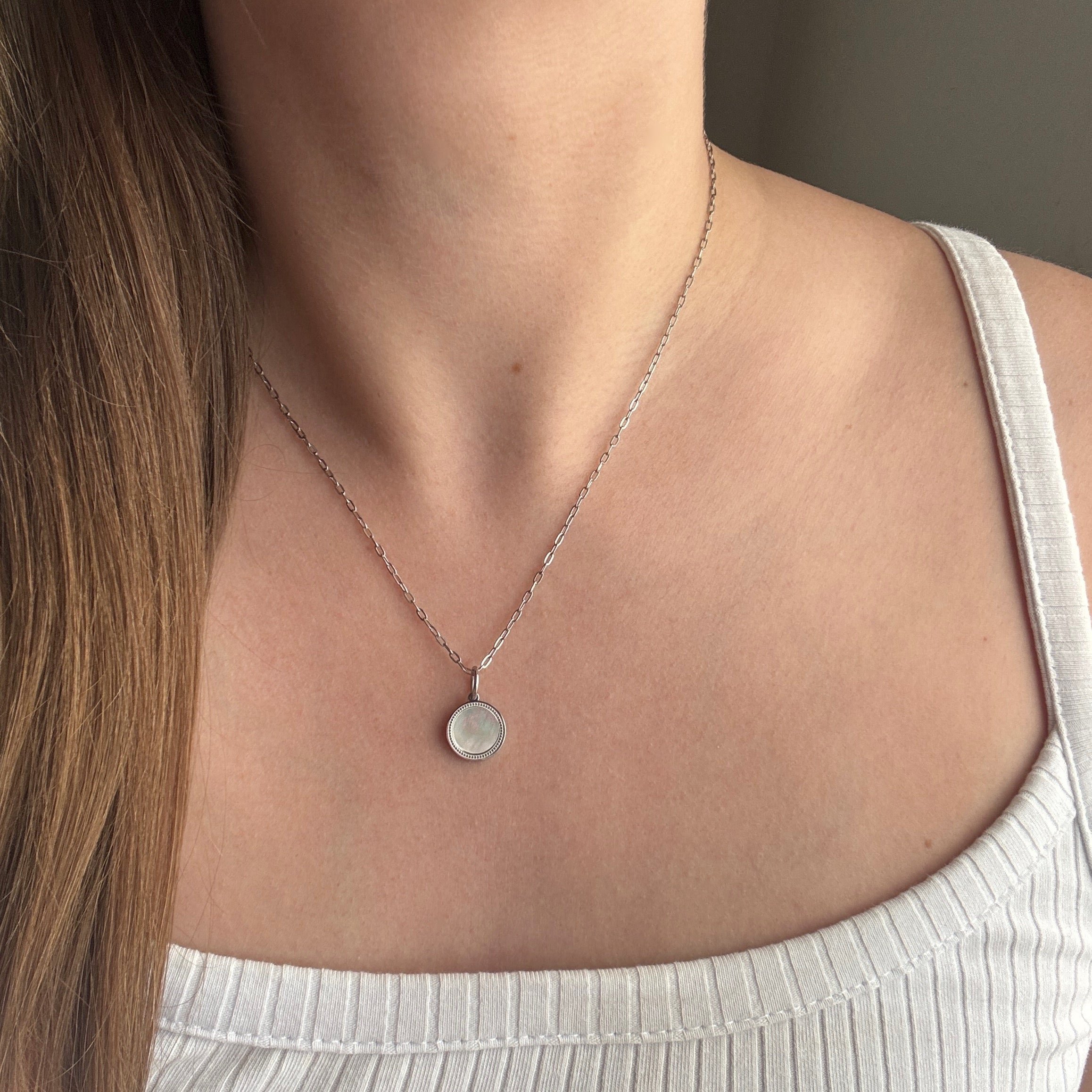 Anhänger Perlmutt Coin